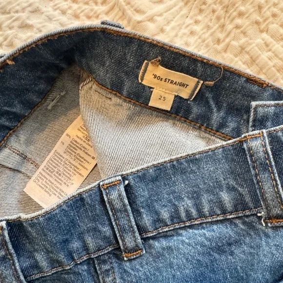 Madewell 90s Straight Leg Denim Utility Jean Size 25 - Picture 10 of 12